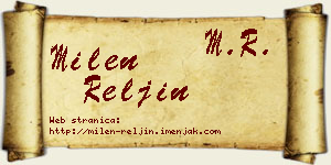 Milen Reljin vizit kartica